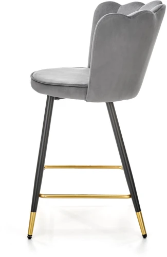 Krzesło barowe H106 popielaty/czarny/złoty