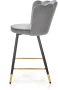 Krzesło barowe H106 popielaty/czarny/złoty