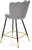 Krzesło barowe H106 popielaty/czarny/złoty