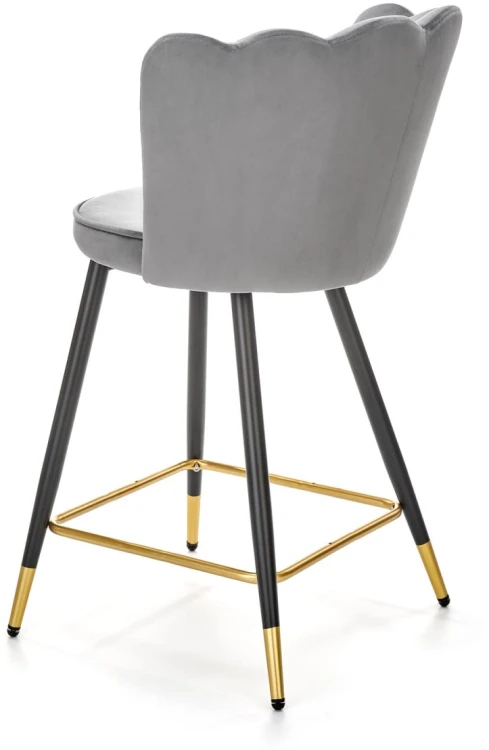 Krzesło barowe H106 popielaty/czarny/złoty