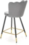 Krzesło barowe H106 popielaty/czarny/złoty