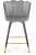 Krzesło barowe H106 popielaty/czarny/złoty