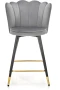 Krzesło barowe H106 popielaty/czarny/złoty