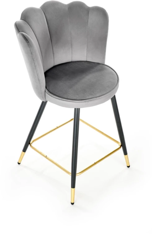 Krzesło barowe H106 popielaty/czarny/złoty