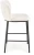 Hoker barowy H119 tapicerowany nowoczesny z oparciem do kuchni kremowy