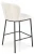 Hoker barowy H119 tapicerowany nowoczesny z oparciem do kuchni kremowy