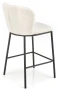 Hoker barowy H119 tapicerowany nowoczesny z oparciem do kuchni kremowy