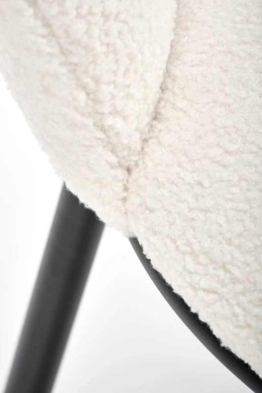 Hoker barowy H119 tapicerowany nowoczesny z oparciem do kuchni kremowy