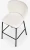 Hoker barowy H119 tapicerowany nowoczesny z oparciem do kuchni kremowy