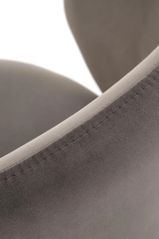 Hoker barowy H121 tapicerowany nowoczesny z oparciem do kuchni popielaty