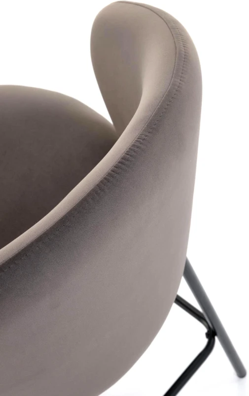 Hoker barowy H121 tapicerowany nowoczesny z oparciem do kuchni popielaty