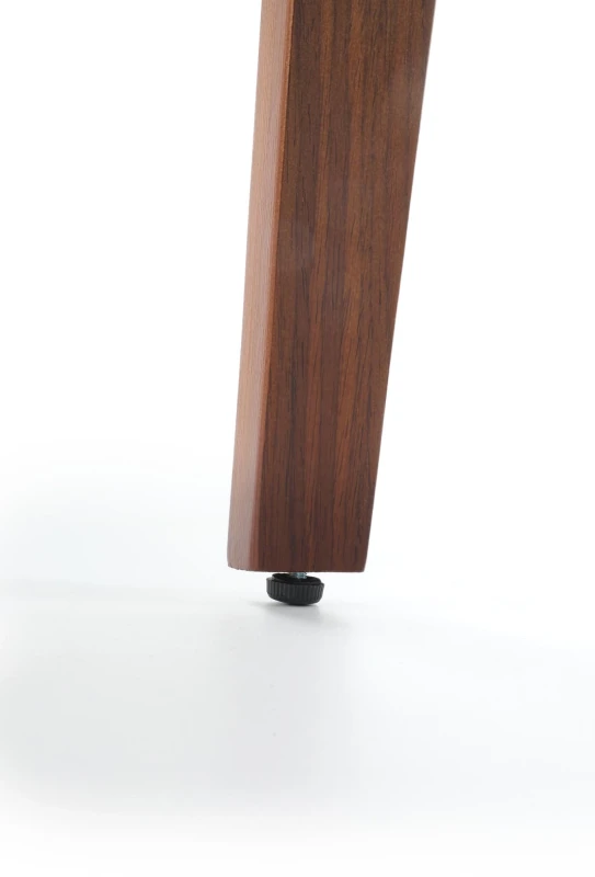 Hoker barowy H123 eco skóra nowoczesny z oparciem do kuchni czarny/orzechowy