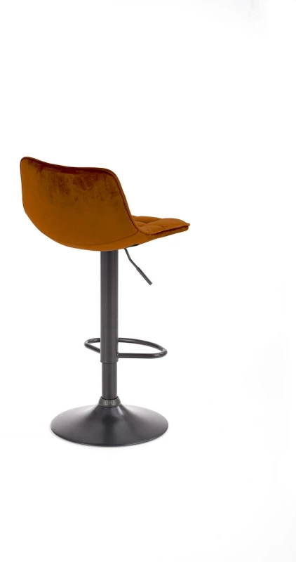 Krzesło barowe H95 z regulacją wysokości i podnóżkiem cynamonowy/czarny