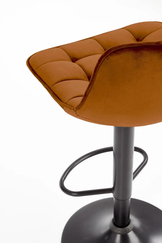 Krzesło barowe H95 z regulacją wysokości i podnóżkiem cynamonowy/czarny