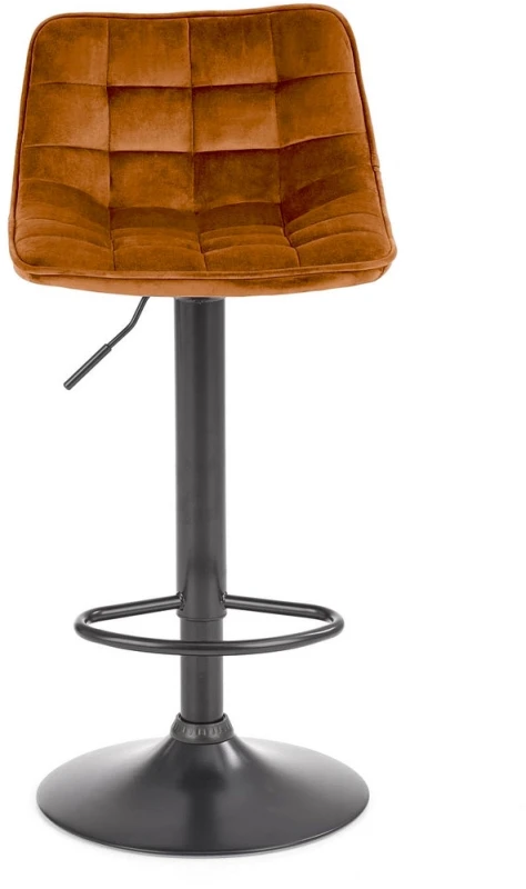 Krzesło barowe H95 z regulacją wysokości i podnóżkiem cynamonowy/czarny