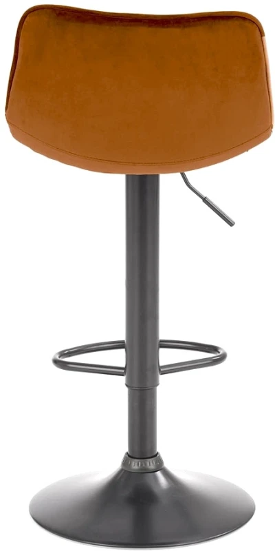 Krzesło barowe H95 z regulacją wysokości i podnóżkiem cynamonowy/czarny