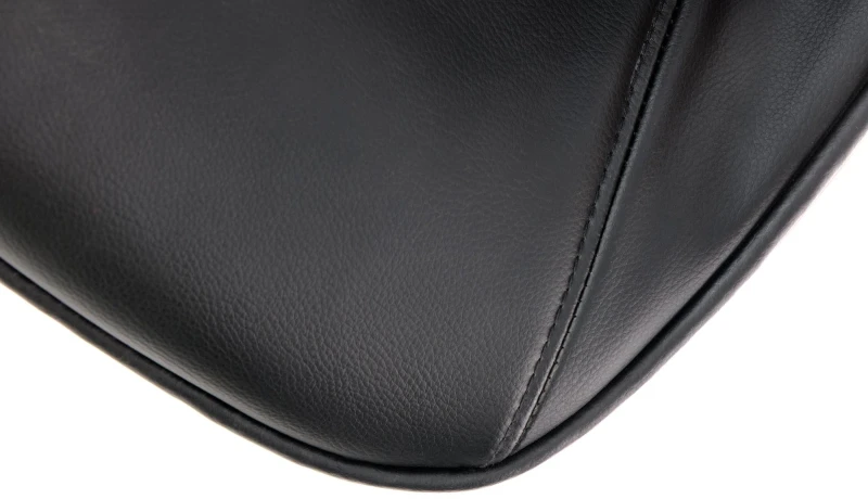 Fotel gabinetowy Ignazio obrotowy do biura czarny/orzechowy