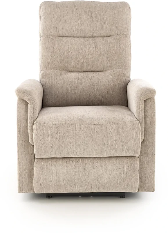 Fotel rozkładany Jamal wypoczynkowy elektryczny z gniazdem USB do salonu beżowy