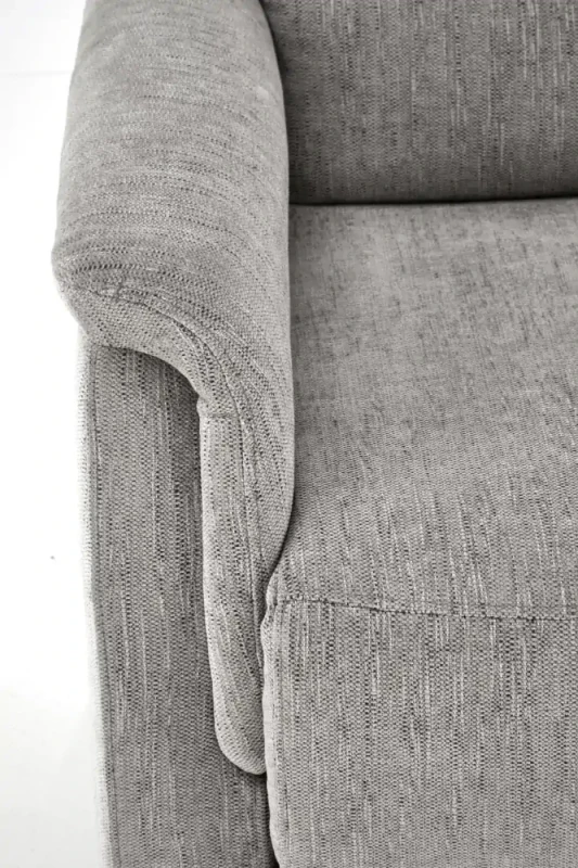 Fotel rozkładany Jamal wypoczynkowy elektryczny z gniazdem USB do salonu popielaty