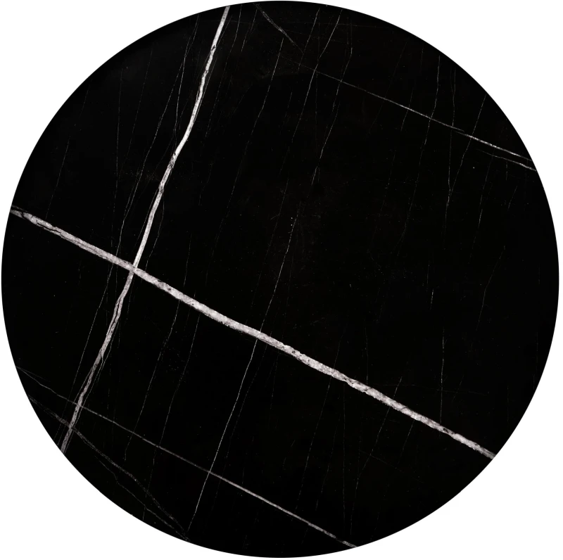 Zestaw 2 stolików kawowych Julieta okrągłe do salonu czarny marmur