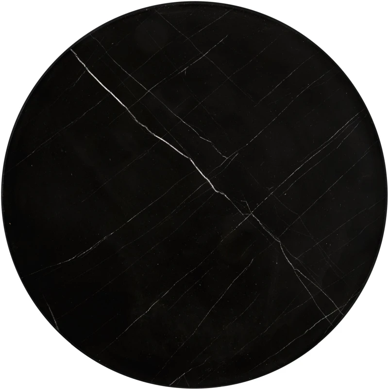 Zestaw 2 stolików kawowych Julieta okrągłe do salonu czarny marmur