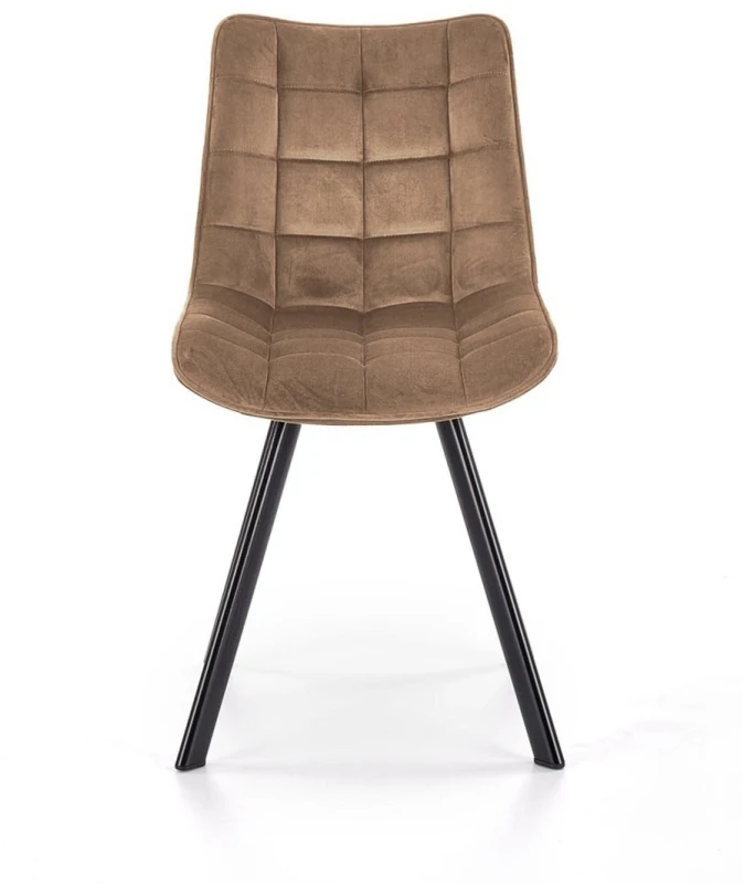 Krzesło K332 tapicerowane do jadalni beżowy/czarny