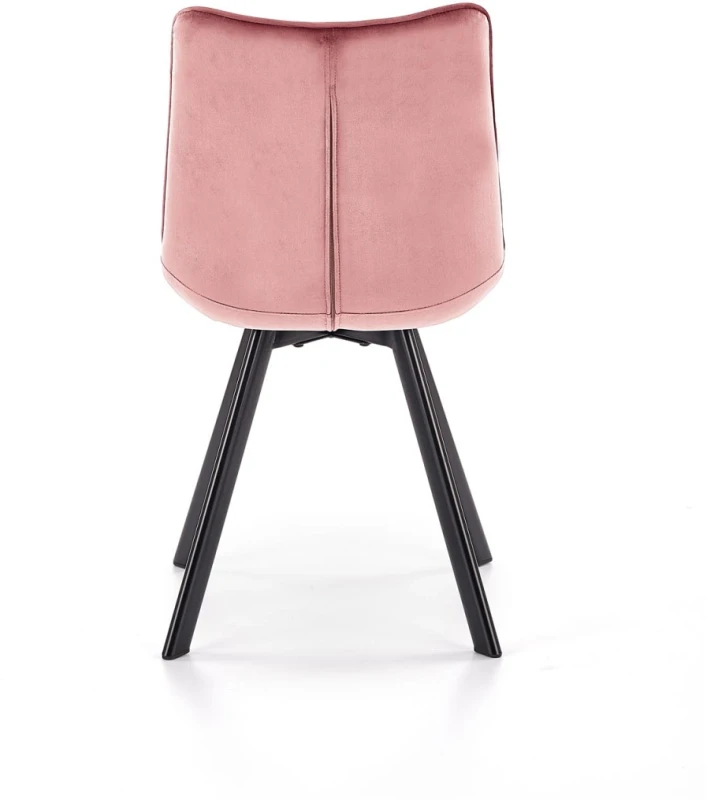 Krzesło K332 tapicerowane do jadalni różowy/czarny