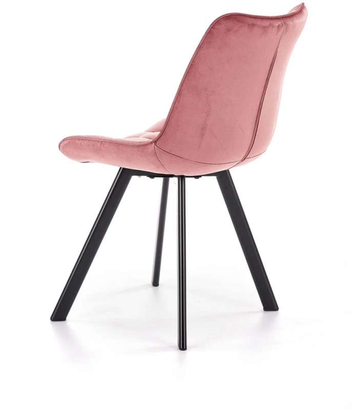 Krzesło K332 tapicerowane do jadalni różowy/czarny