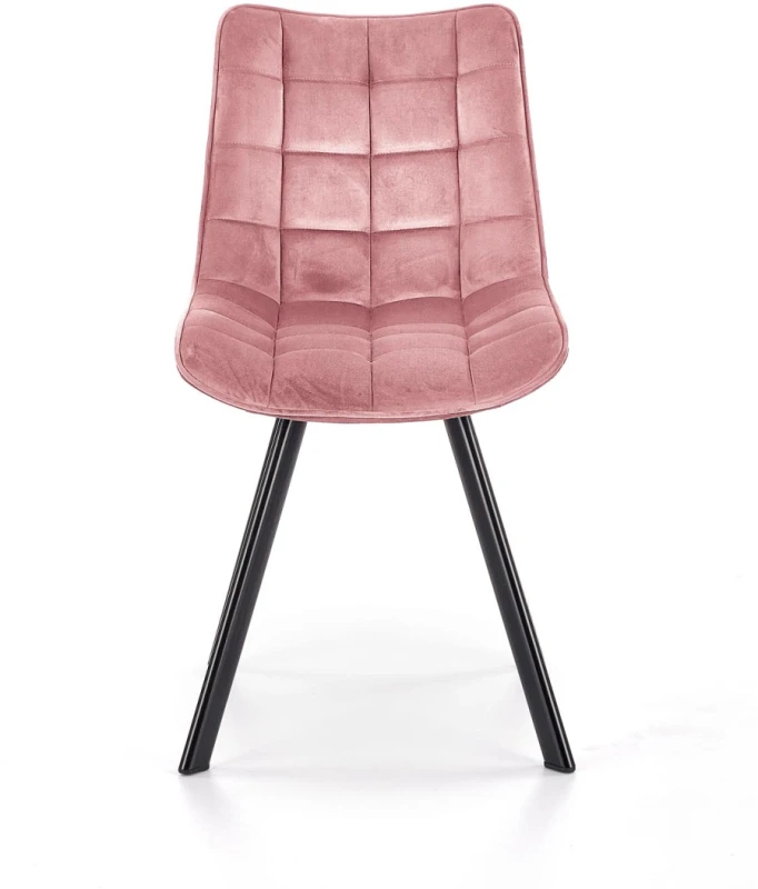 Krzesło K332 tapicerowane do jadalni różowy/czarny