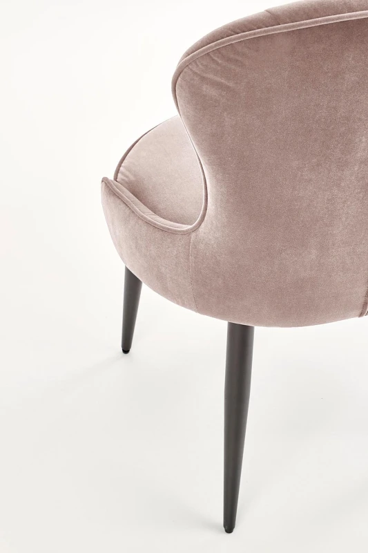 Krzesło K366 tapicerowane do jadalni beżowy/czarny