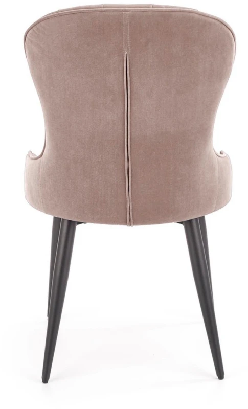 Krzesło K366 tapicerowane do jadalni beżowy/czarny