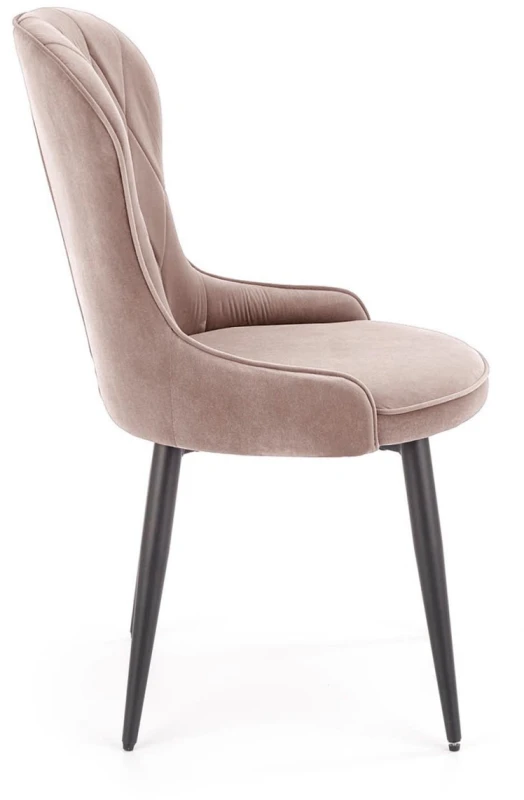 Krzesło K366 tapicerowane do jadalni beżowy/czarny