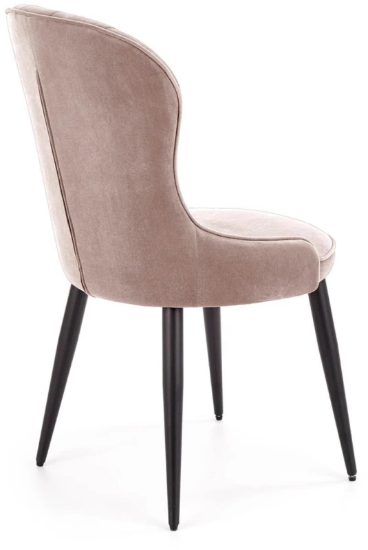 Krzesło K366 tapicerowane do jadalni beżowy/czarny