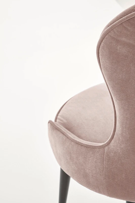 Krzesło K366 tapicerowane do jadalni beżowy/czarny