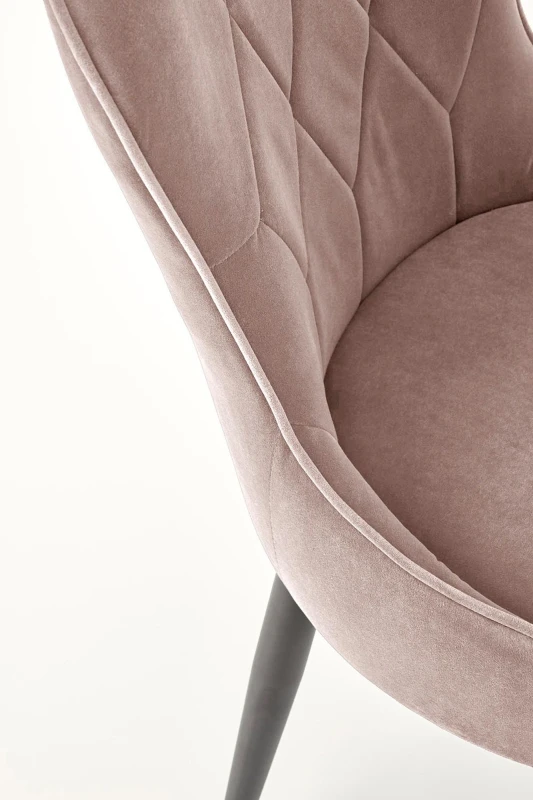 Krzesło K366 tapicerowane do jadalni beżowy/czarny