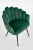 Krzesło K410 tapicerowane do jadalni ciemny zielony/czarny