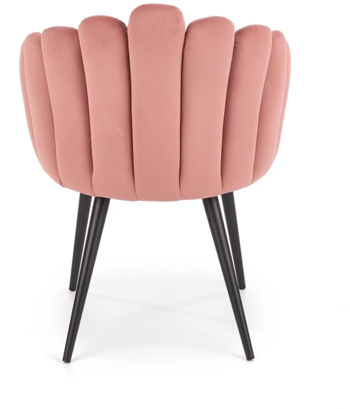 Krzesło K410 tapicerowane do jadalni różowy/czarny