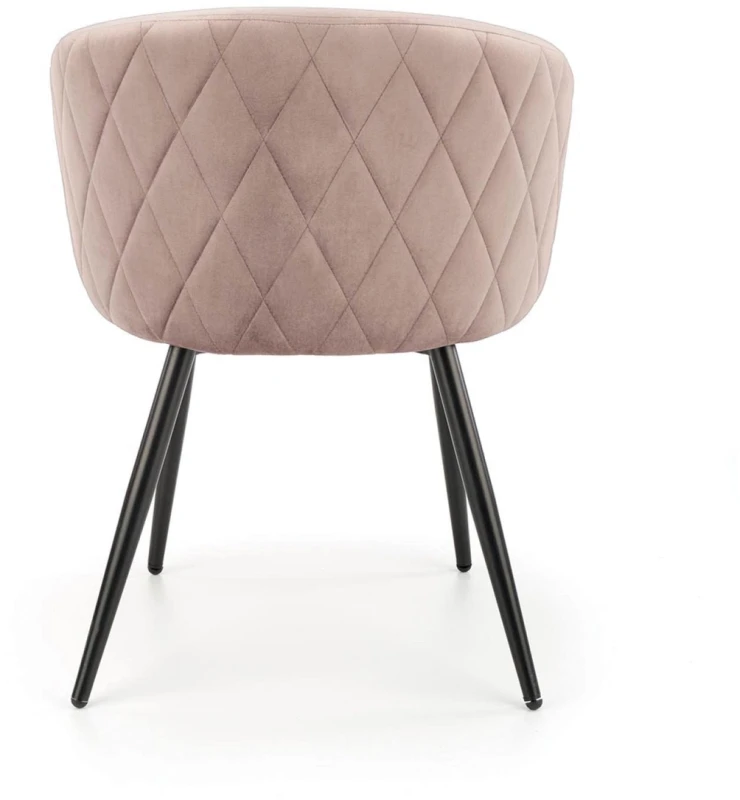 Krzesło K430 tapicerowane do jadalni beżowy/czarny