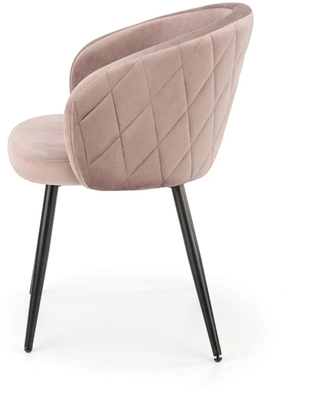 Krzesło K430 tapicerowane do jadalni beżowy/czarny