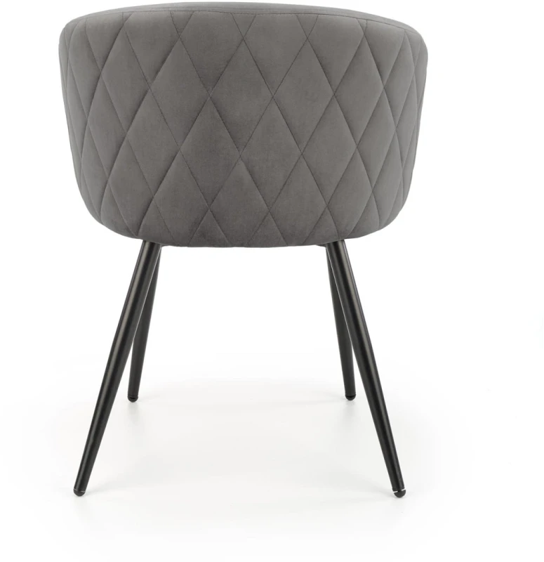 Krzesło K430 tapicerowane do jadalni popielaty/czarny