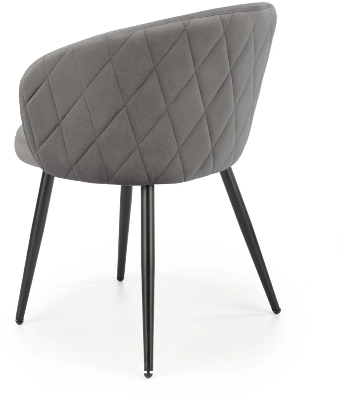 Krzesło K430 tapicerowane do jadalni popielaty/czarny