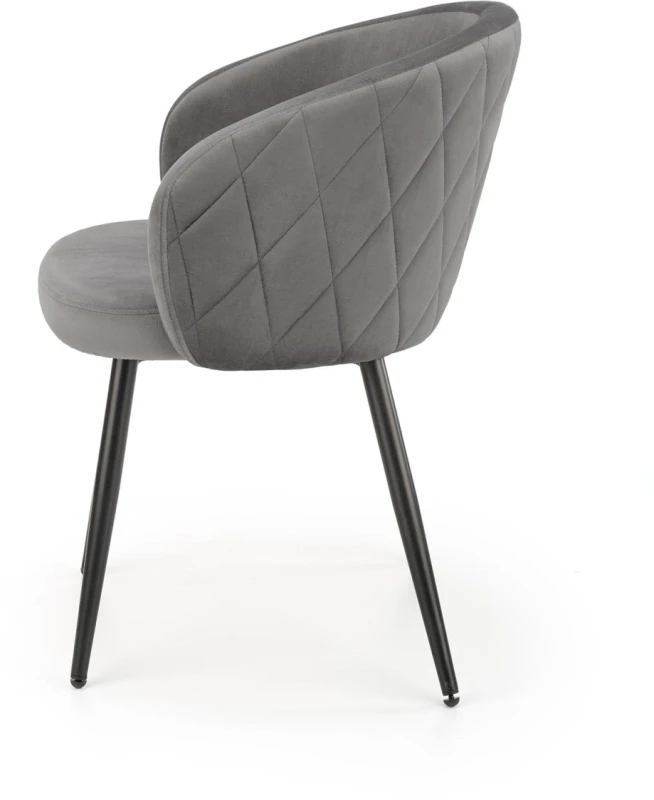 Krzesło K430 tapicerowane do jadalni popielaty/czarny