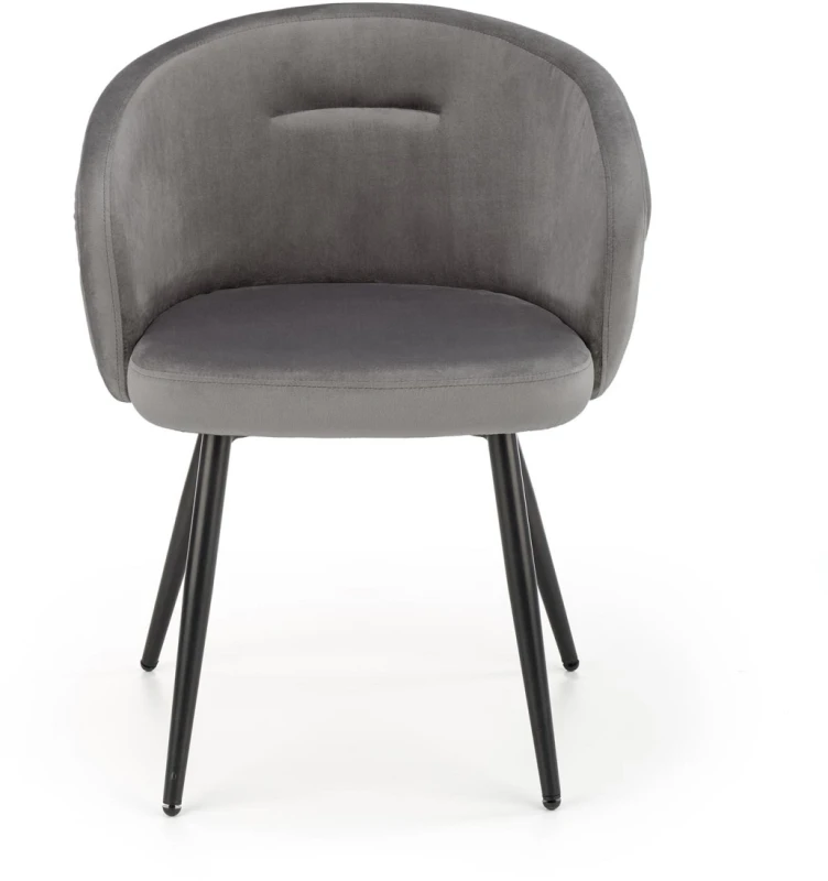Krzesło K430 tapicerowane do jadalni popielaty/czarny