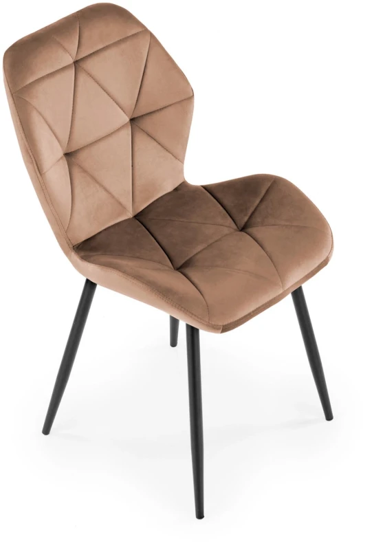 Krzesło K453 tapicerowane do jadalni beżowy/czarny