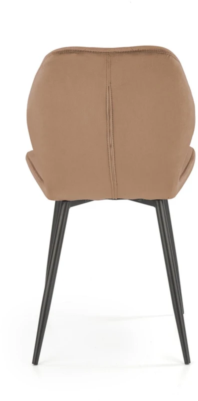 Krzesło K453 tapicerowane do jadalni beżowy/czarny