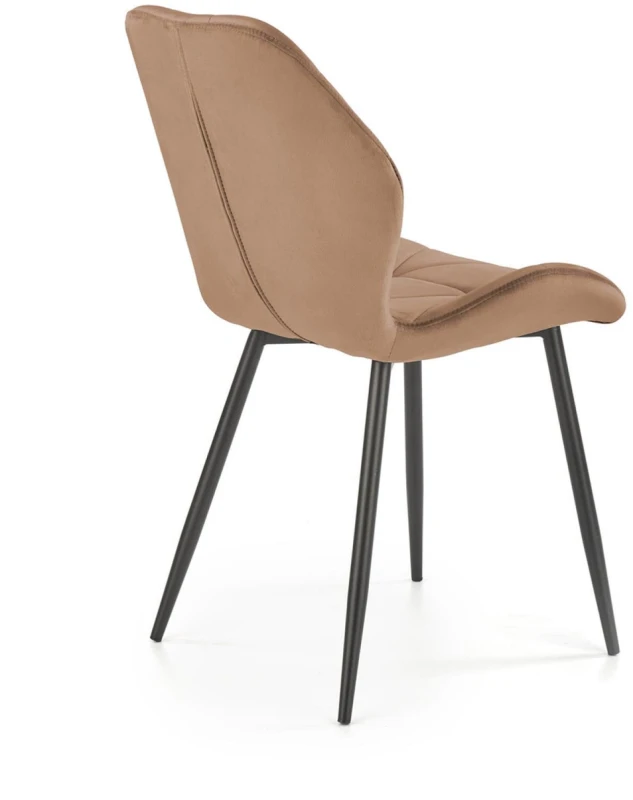 Krzesło K453 tapicerowane do jadalni beżowy/czarny