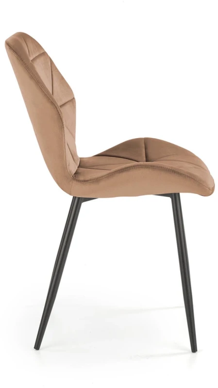 Krzesło K453 tapicerowane do jadalni beżowy/czarny