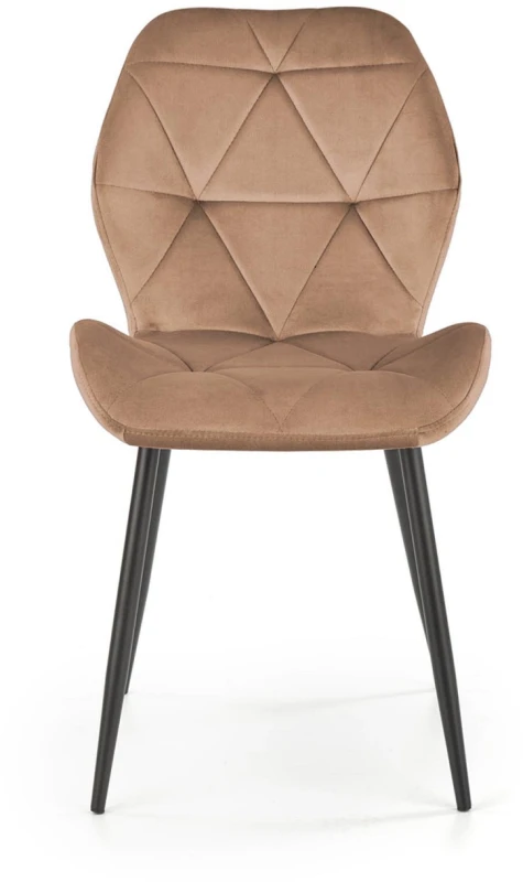 Krzesło K453 tapicerowane do jadalni beżowy/czarny
