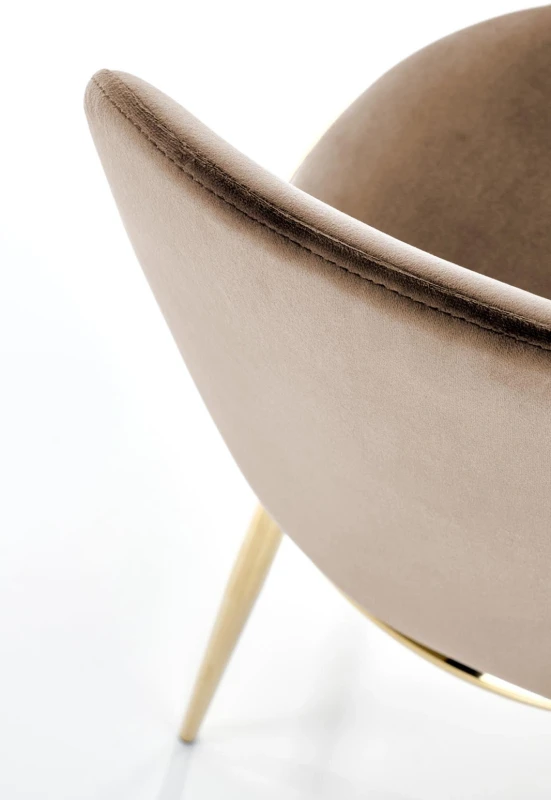 Krzesło K460 tapicerowane do jadalni beżowy/złoty