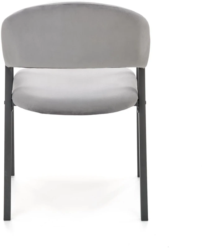Krzesło tapicerowane K473 z podłokietnikami nowoczesne do jadalni popielaty